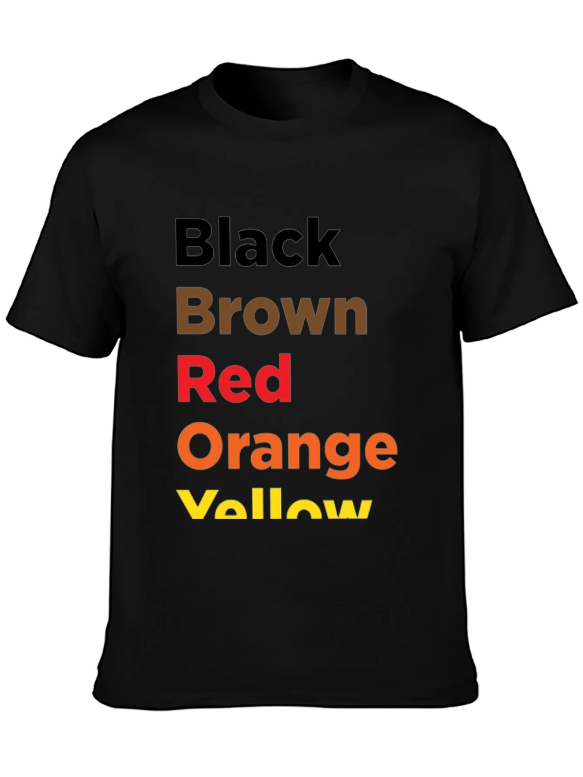 Color Block Mens Crewneck T-Shirt