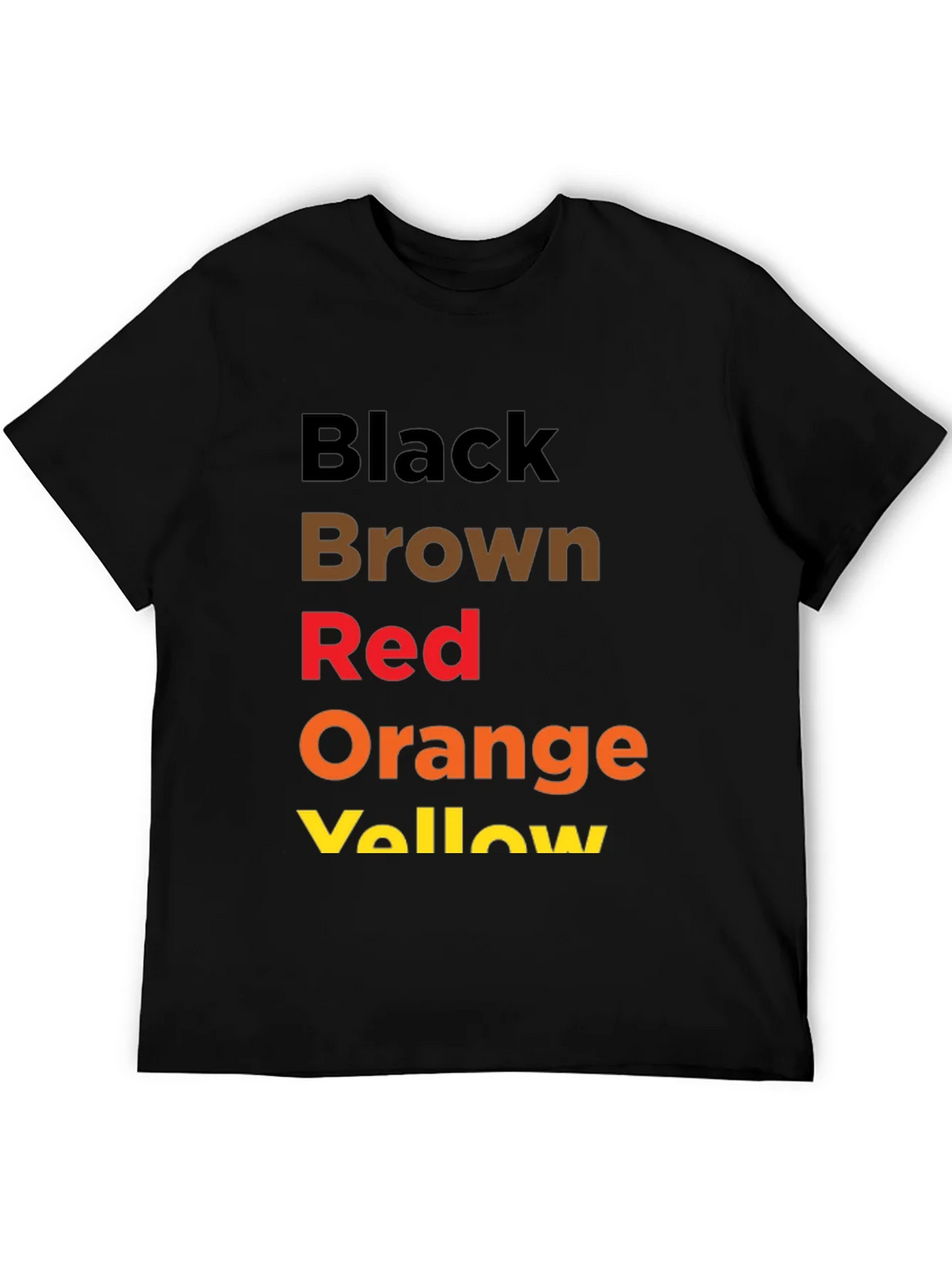 Color Block Mens Crewneck T-Shirt
