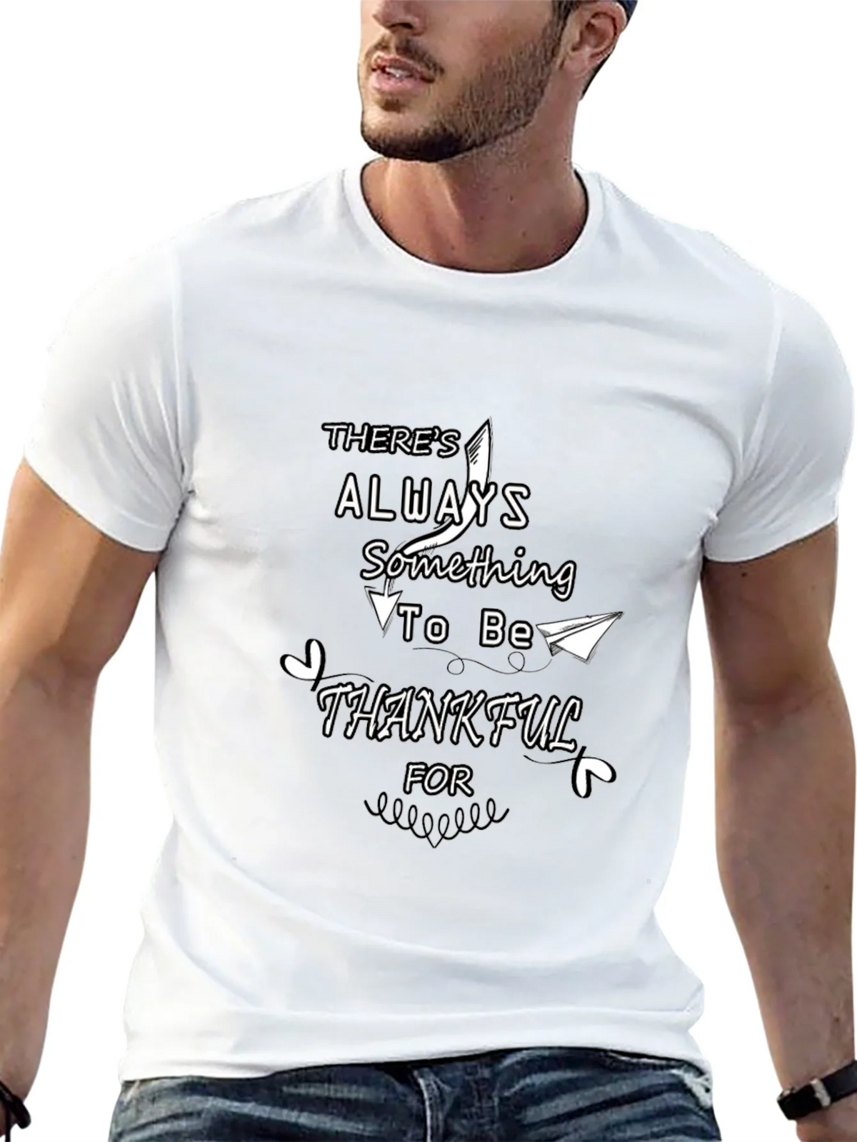 Thankful Graphic T-Shirt - Black