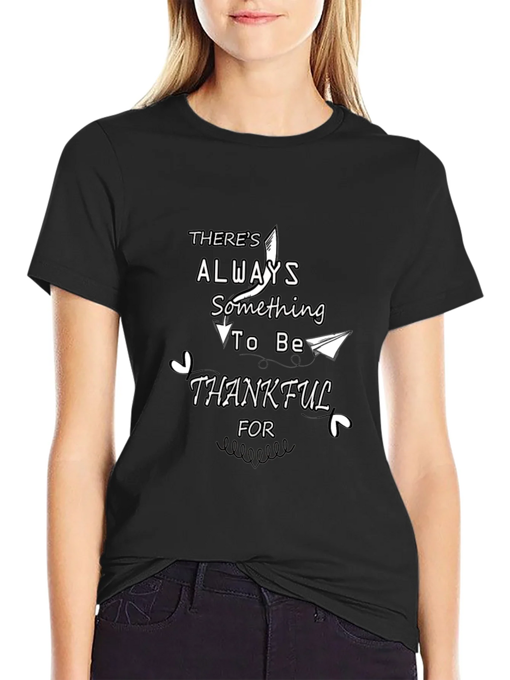 Thankful Graphic T-Shirt - Black