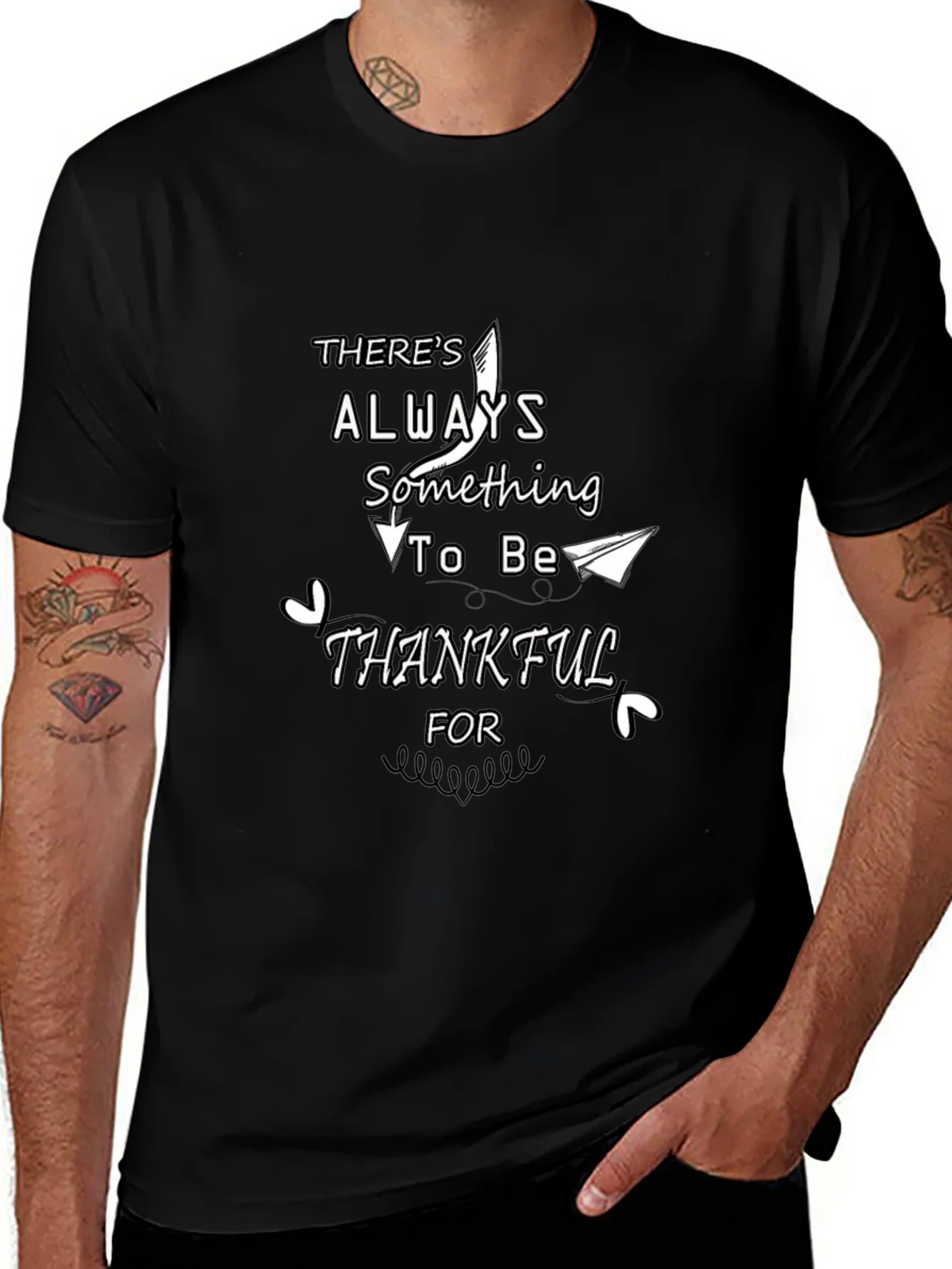 Thankful Graphic T-Shirt - Black
