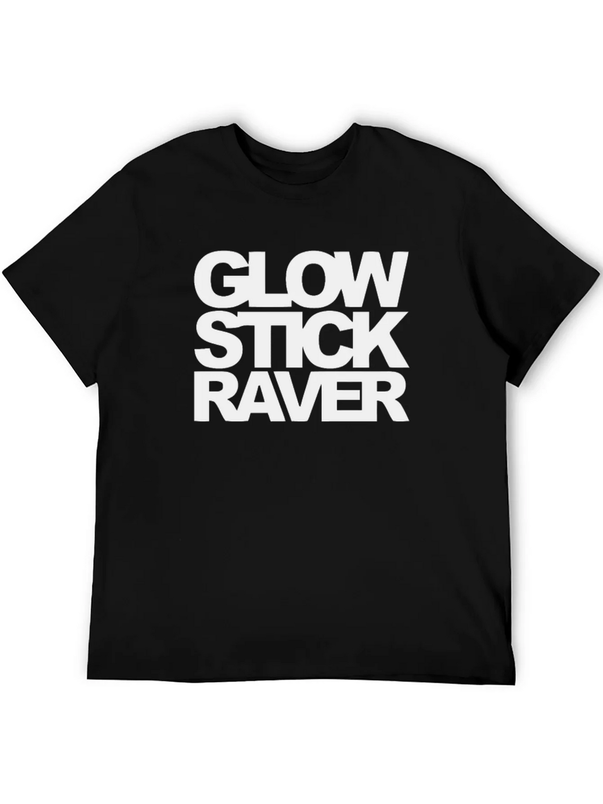 Glow Stick Raver Black Tee - EDM Festival Ready!
