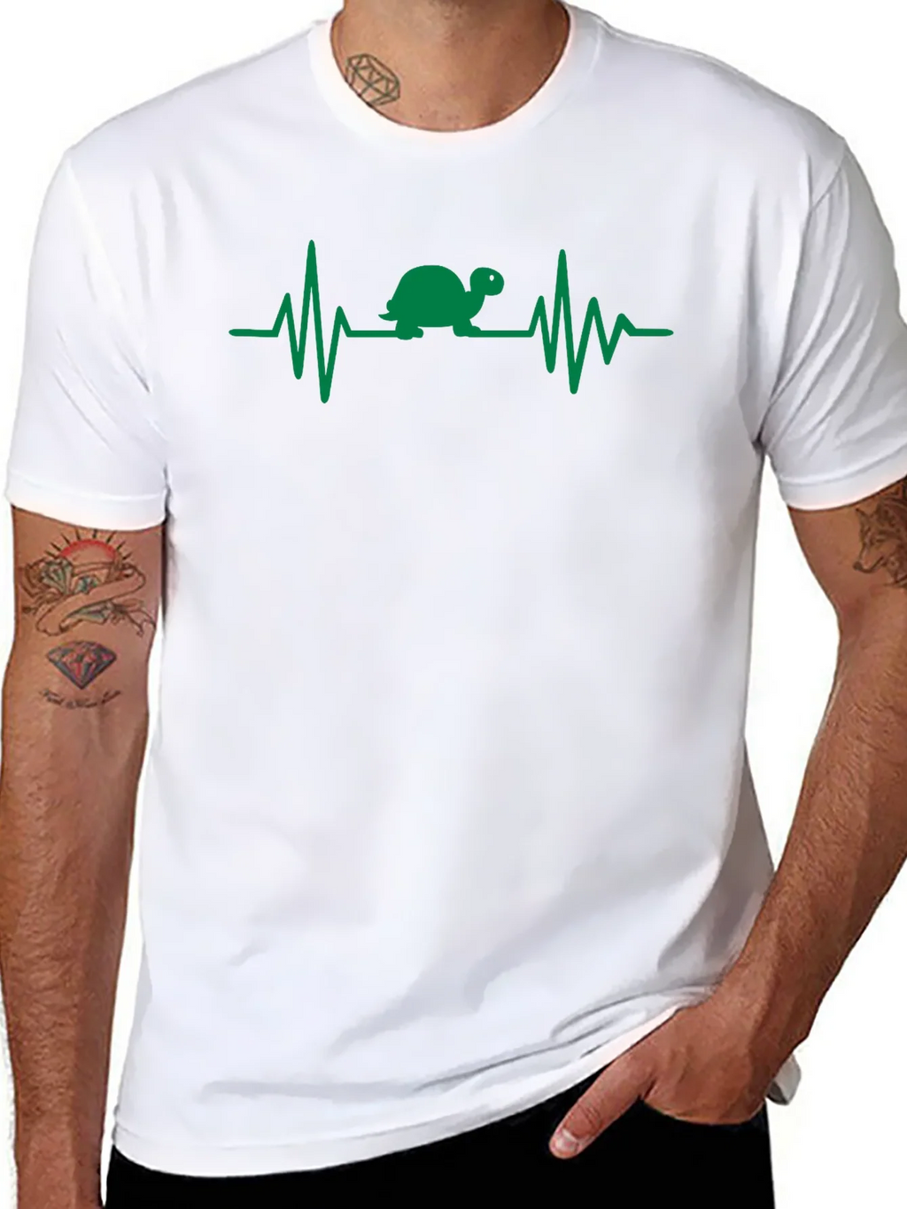 Turtle Heartbeat T-Shirt - Black