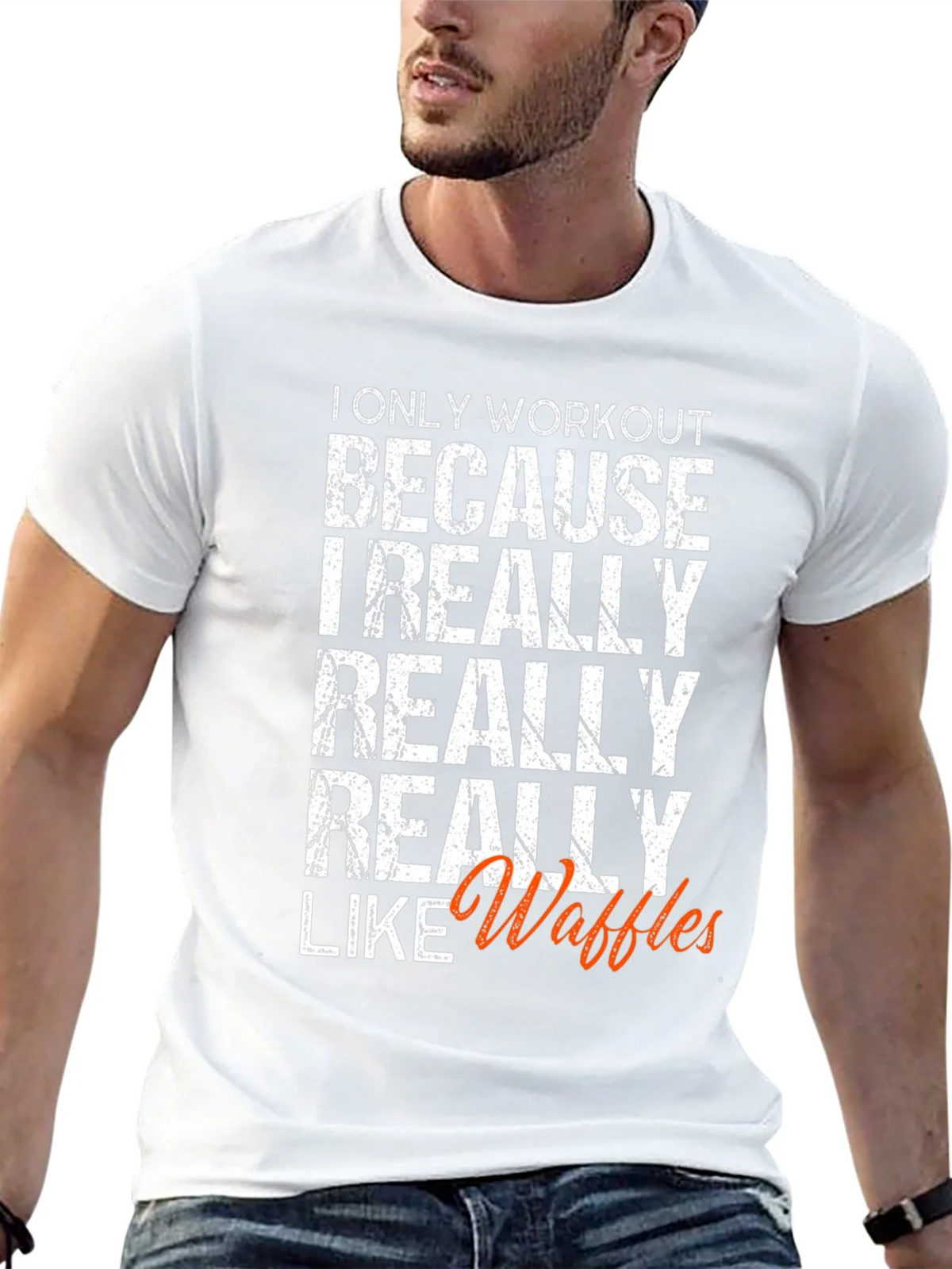 Waffles Workout Graphic Tee