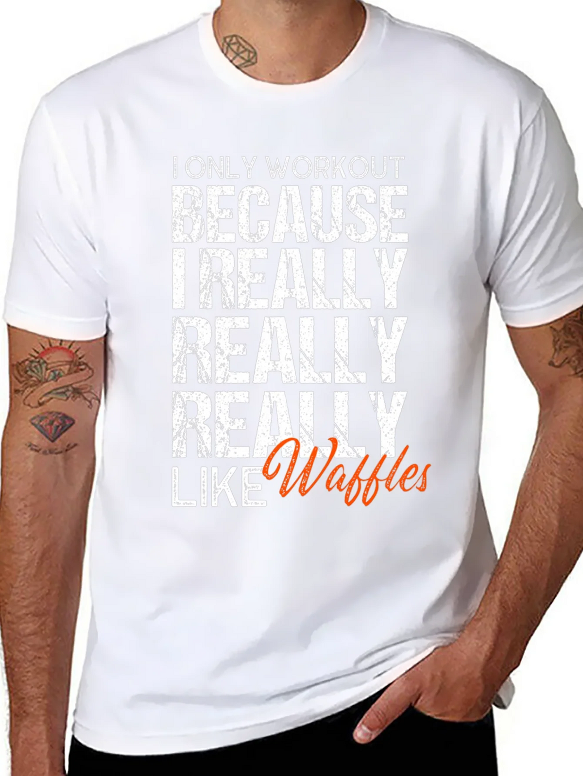 Waffles Workout Graphic Tee