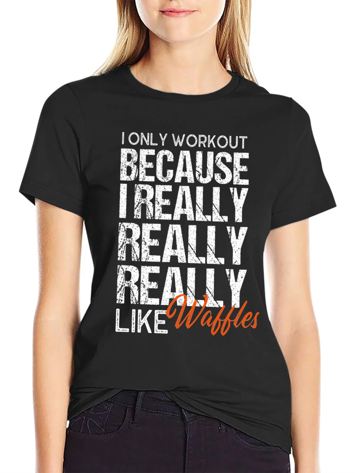 Waffles Workout Graphic Tee
