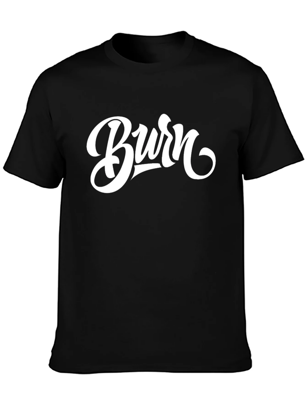 Burn Graphic Tee - Stylish Black T-Shirt