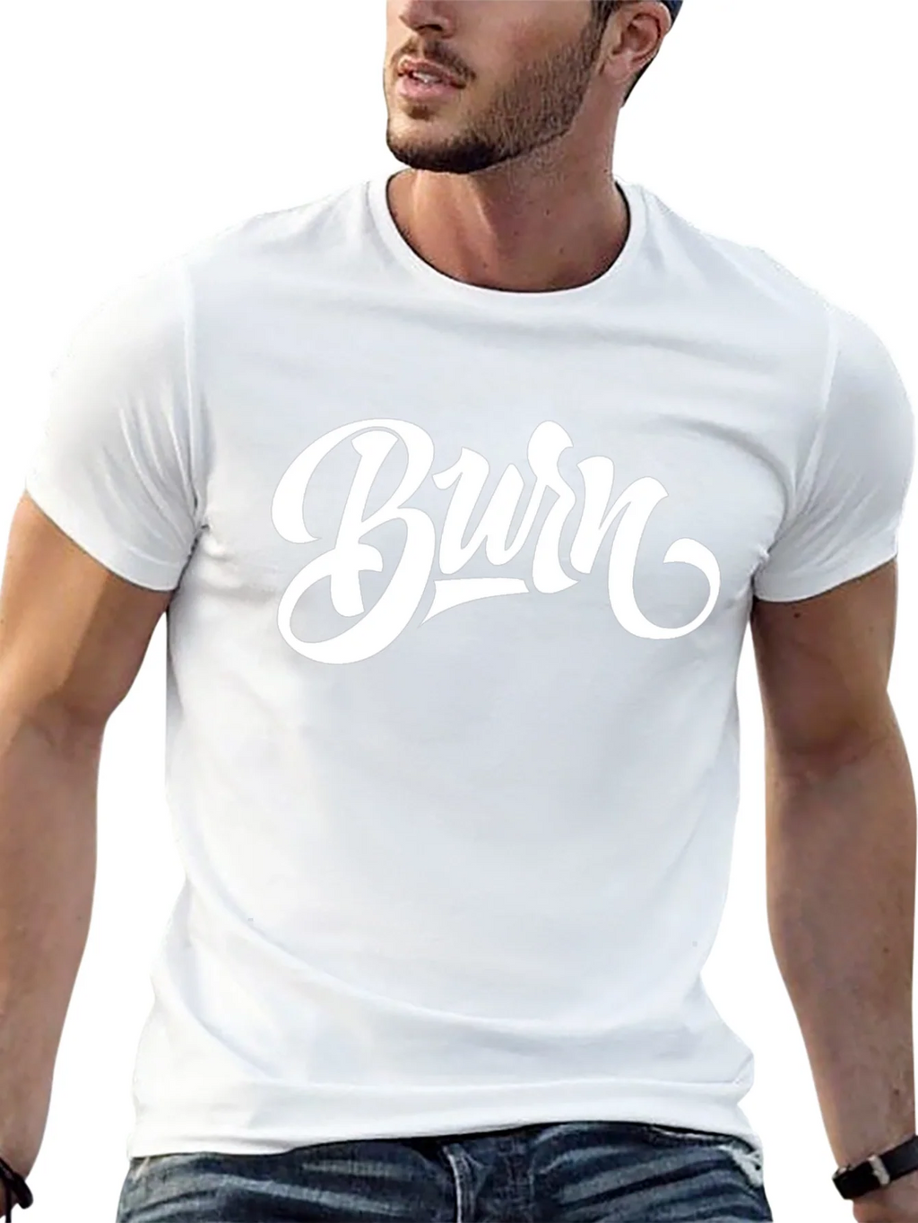 Burn Graphic Tee - Stylish Black T-Shirt