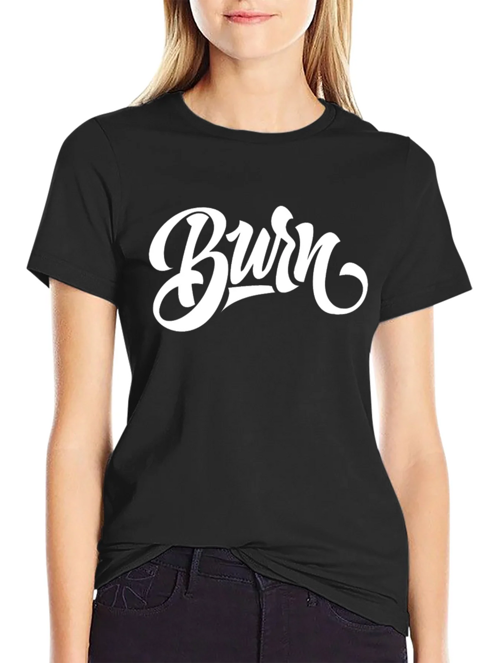 Burn Graphic Tee - Stylish Black T-Shirt