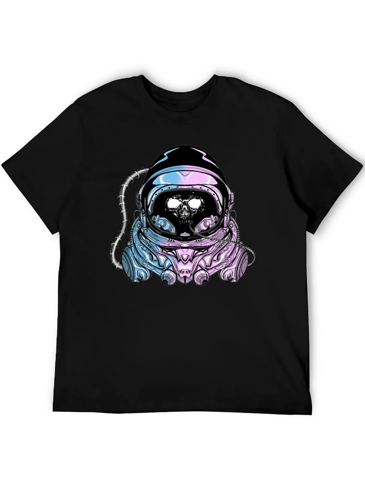 Skull Astronaut Graphic Tee - Black