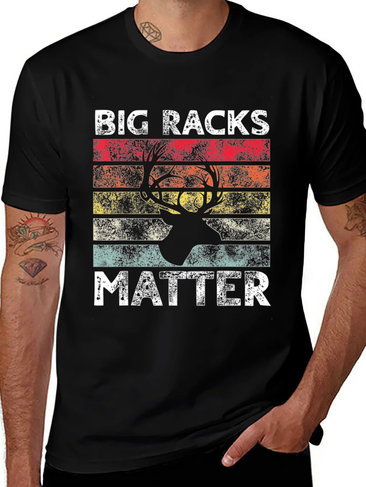 Big Racks Matter Deer Hunting Graphic T-Shirt
