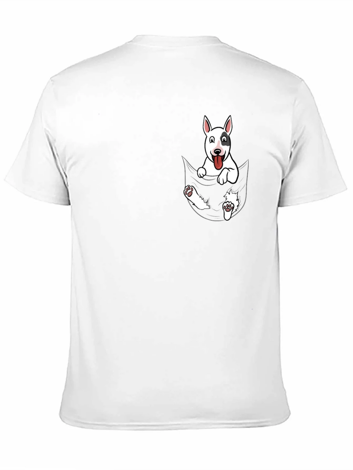 Dog Pocket T-Shirt - Black Bull Terrier Tee