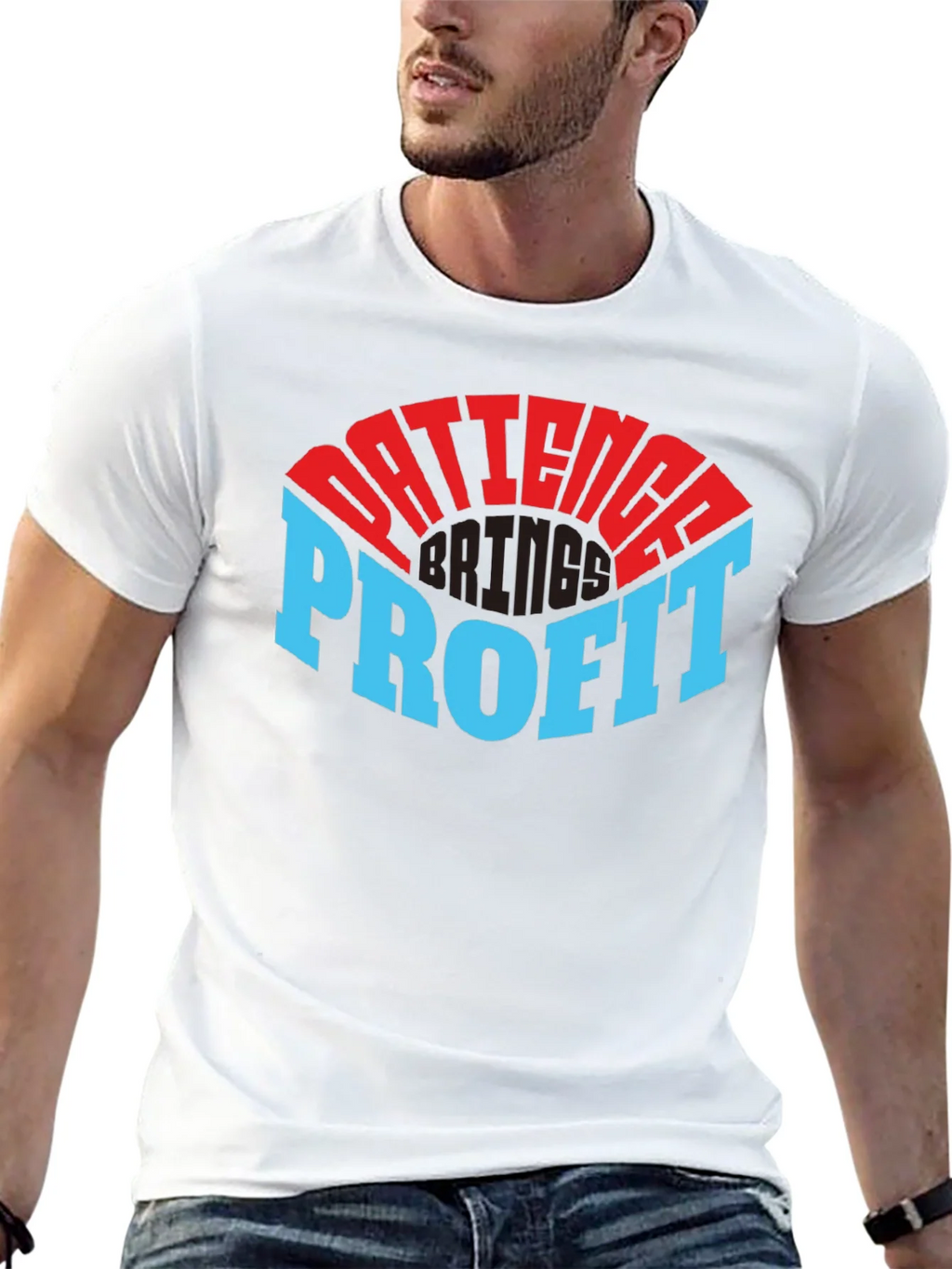Patience Profit Graphic Tee - Black