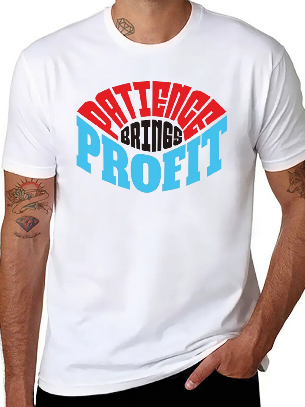 Patience Profit Graphic Tee - Black
