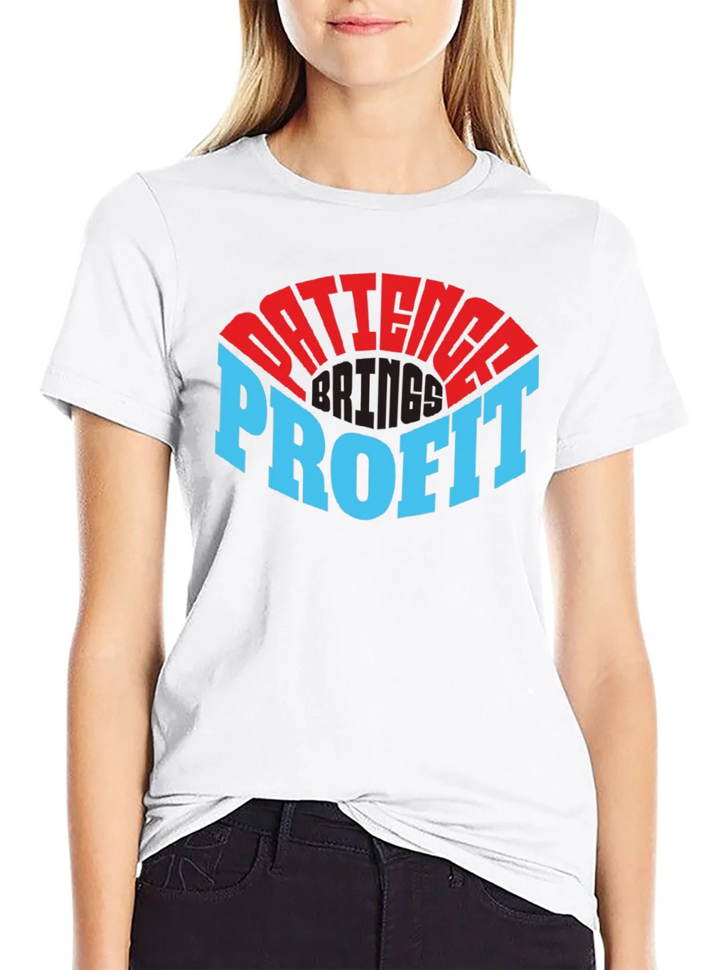 Patience Profit Graphic Tee - Black