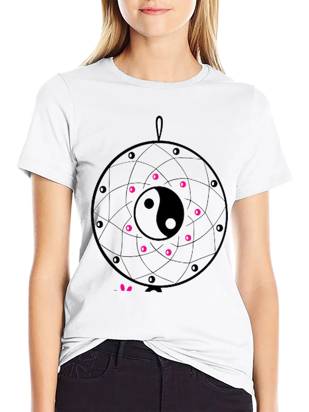 Yin Yang Dreamcatcher T-Shirt - Black