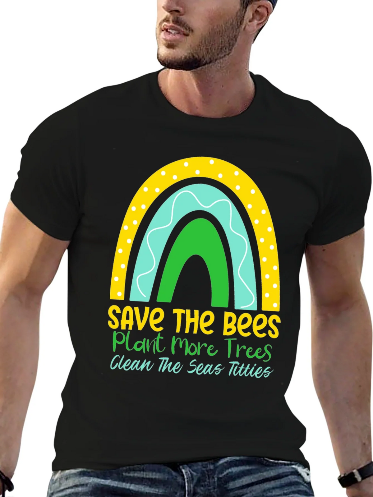 Save the Bees Graphic Tee - Environmental Awareness