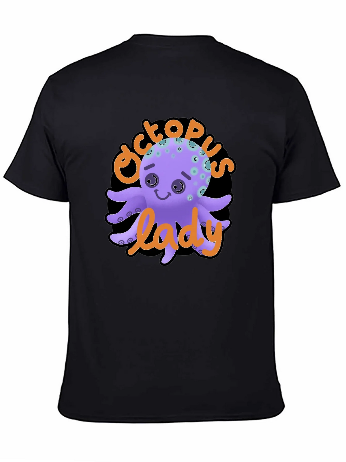 Octopus Lady Graphic Tee - Unique Black T-Shirt