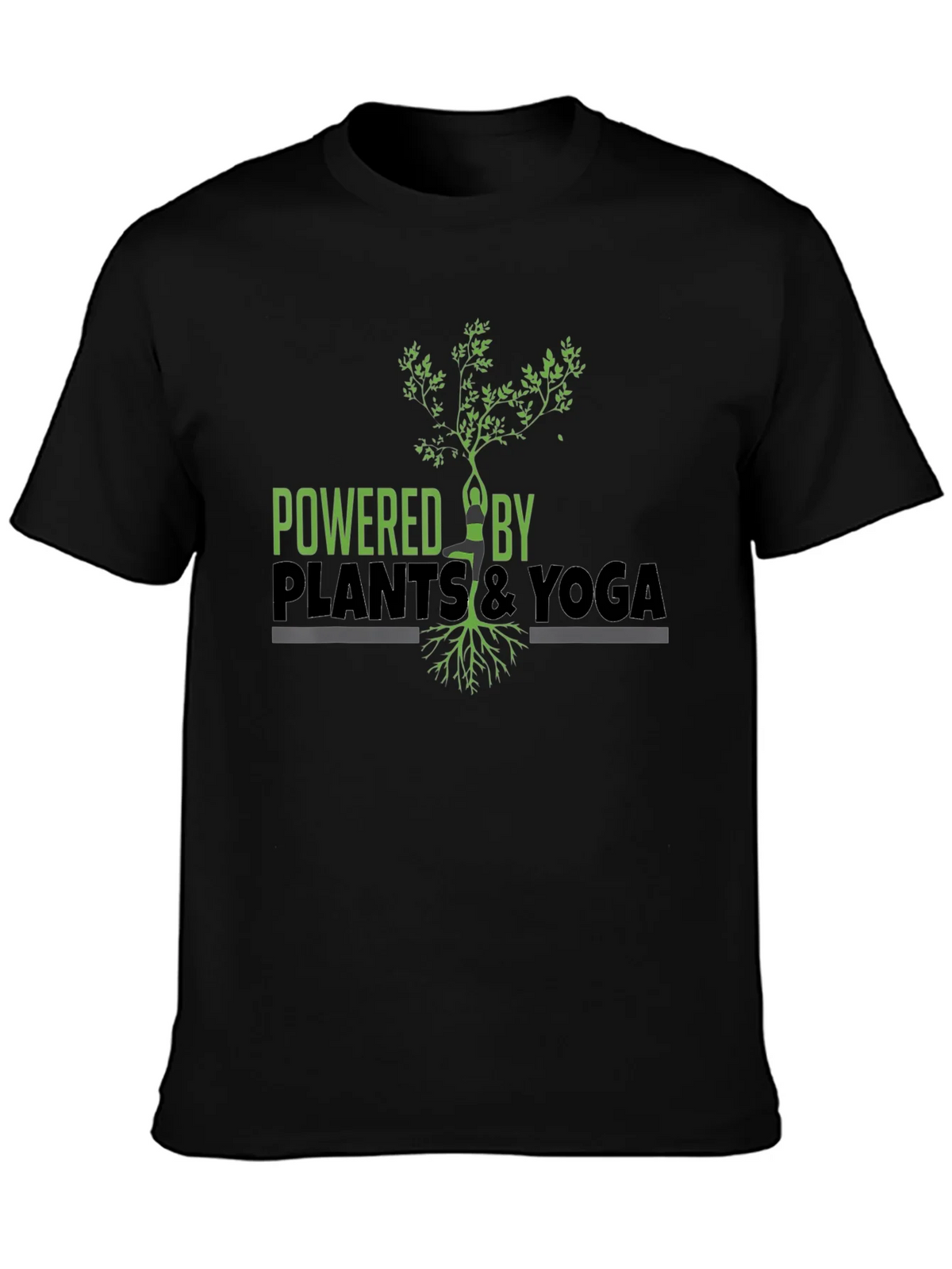 Powered by Plants & Yoga Graphic T-Shirt