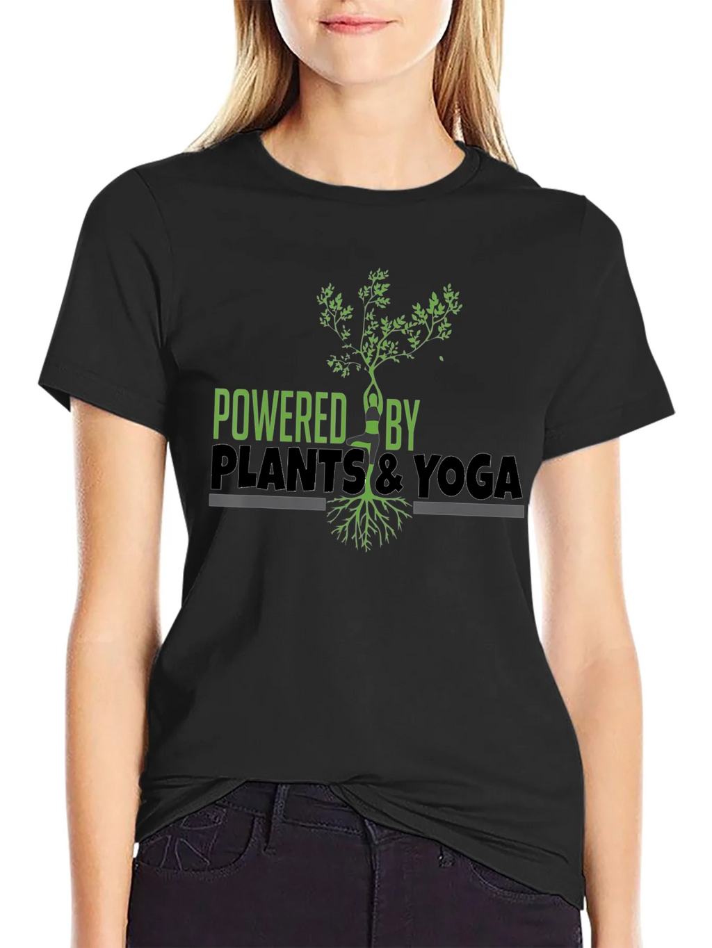 Powered by Plants & Yoga Graphic T-Shirt