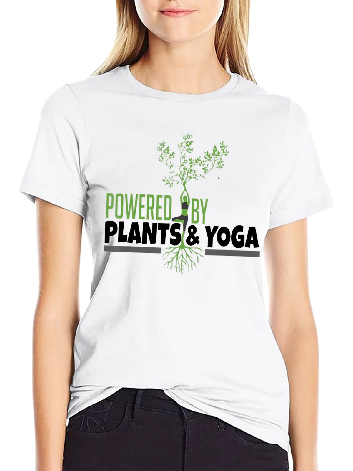 Powered by Plants & Yoga Graphic T-Shirt