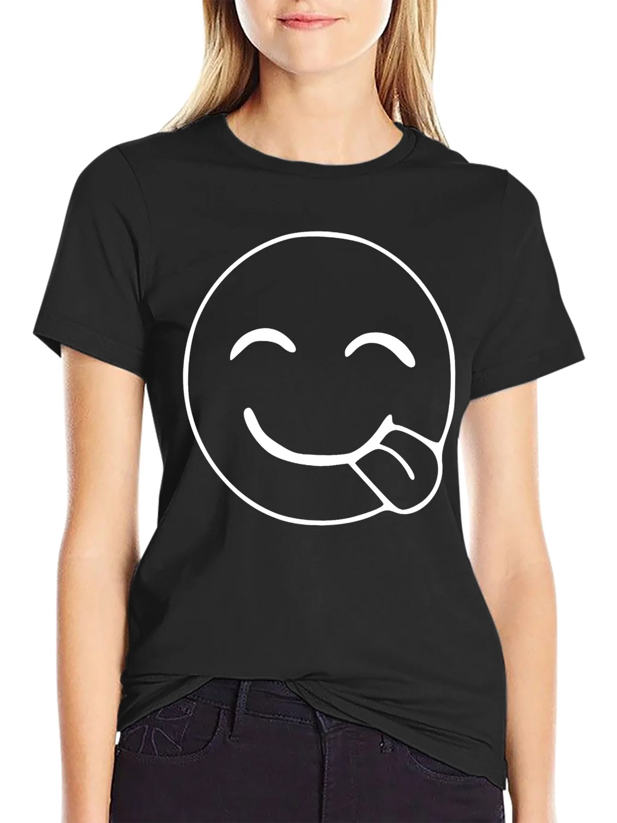 Funny Emoji Black T-Shirt