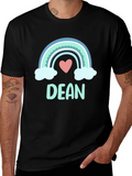 Dean Rainbow Heart Custom T-Shirt