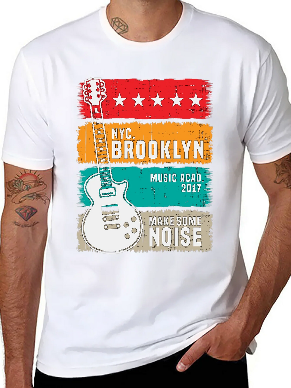 NYC Brooklyn Music Academy Guitar T-Shirt