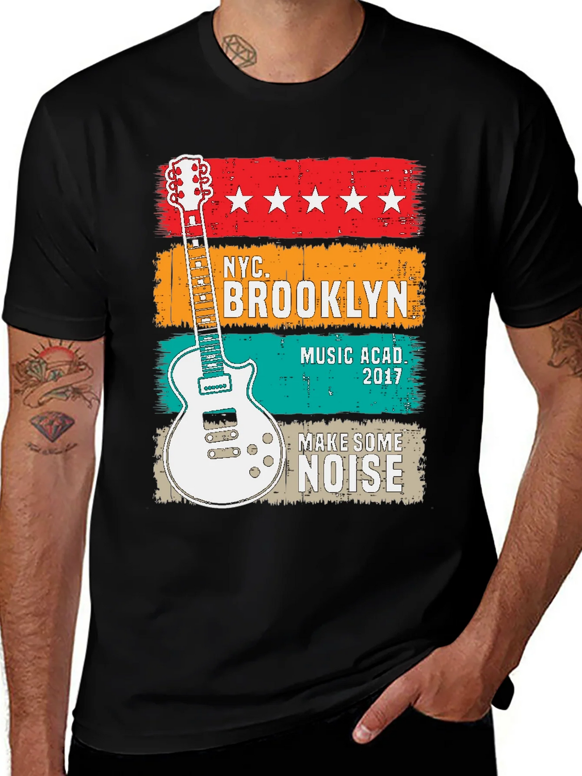 NYC Brooklyn Music Academy Guitar T-Shirt
