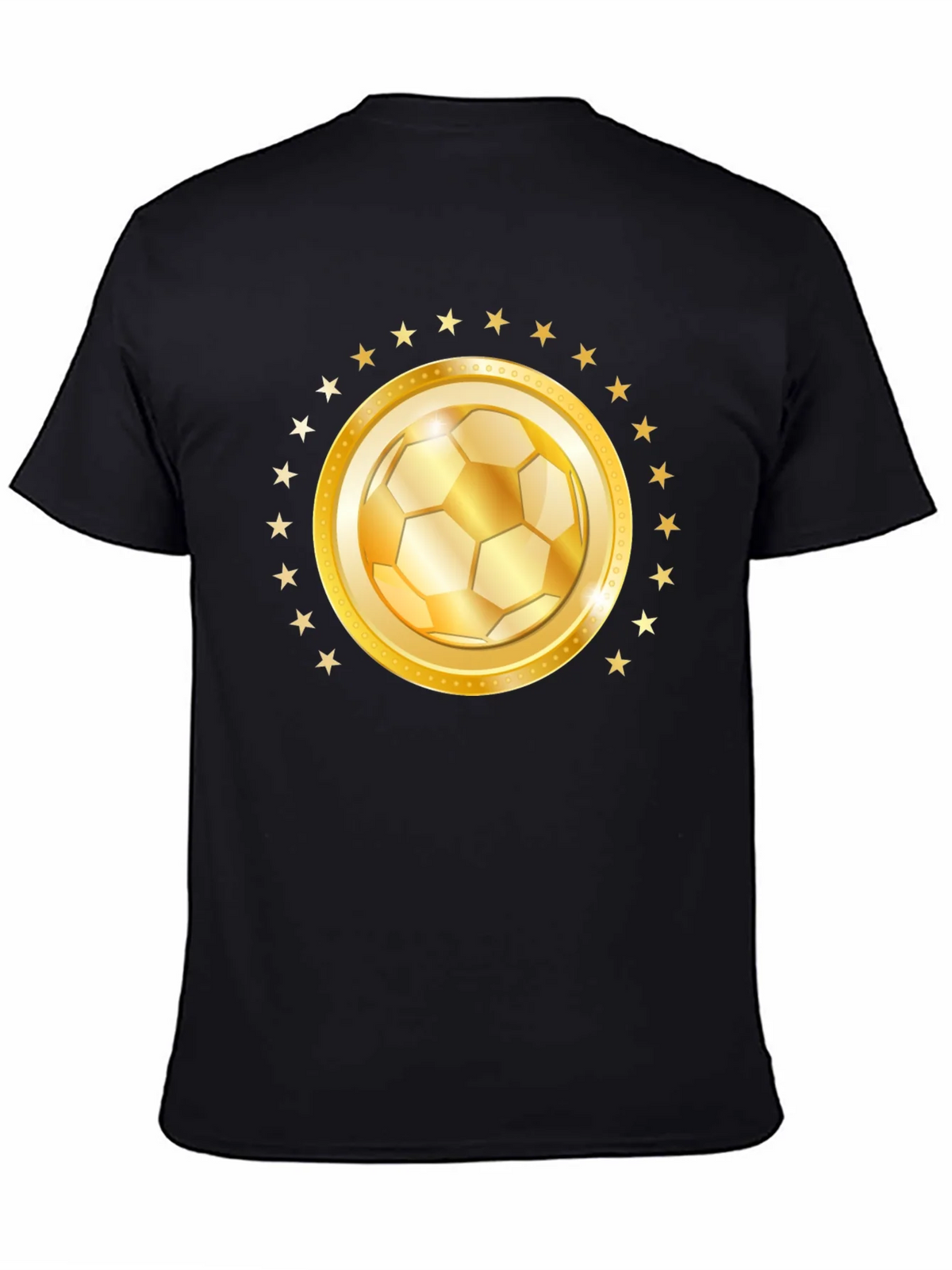 Golden Soccer Ball Star T-Shirt