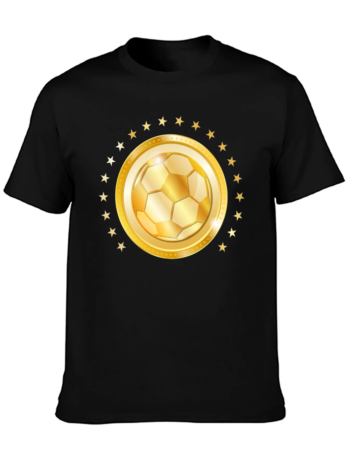 Golden Soccer Ball Star T-Shirt