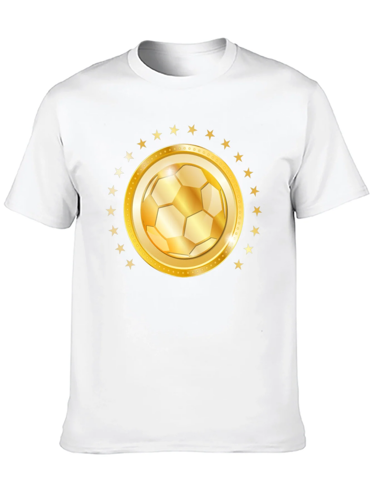 Golden Soccer Ball Star T-Shirt