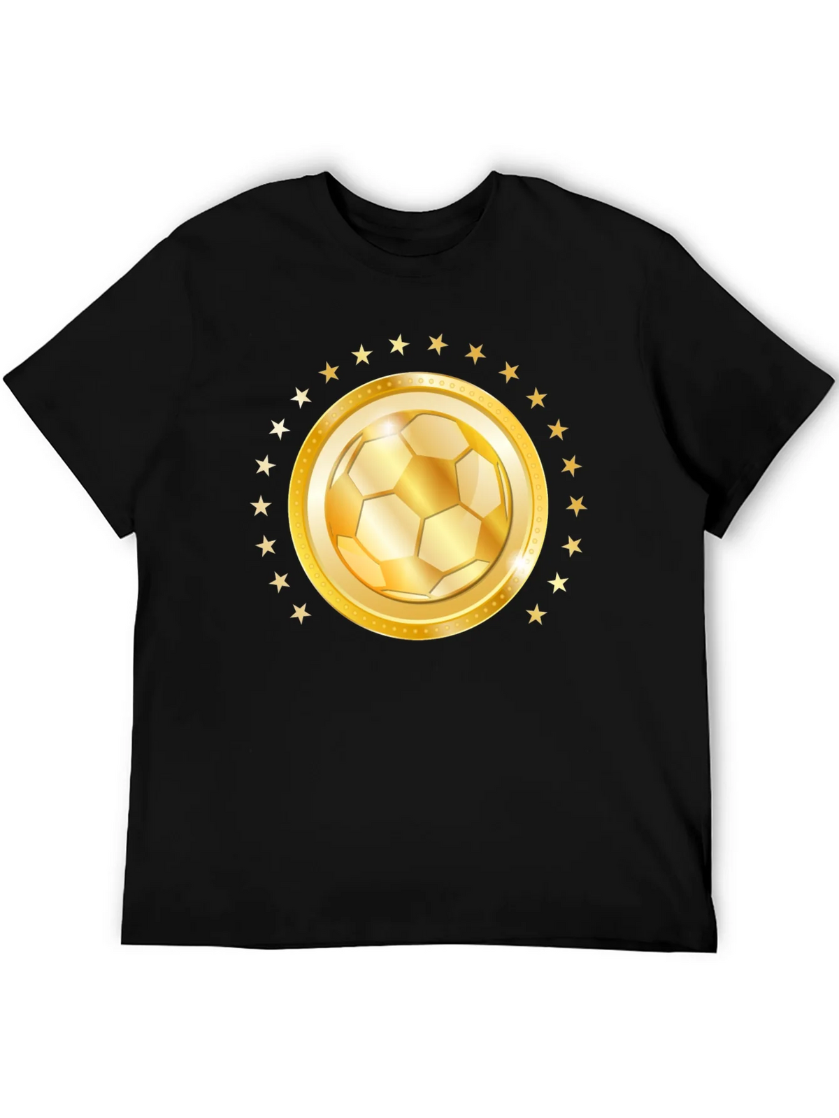Golden Soccer Ball Star T-Shirt