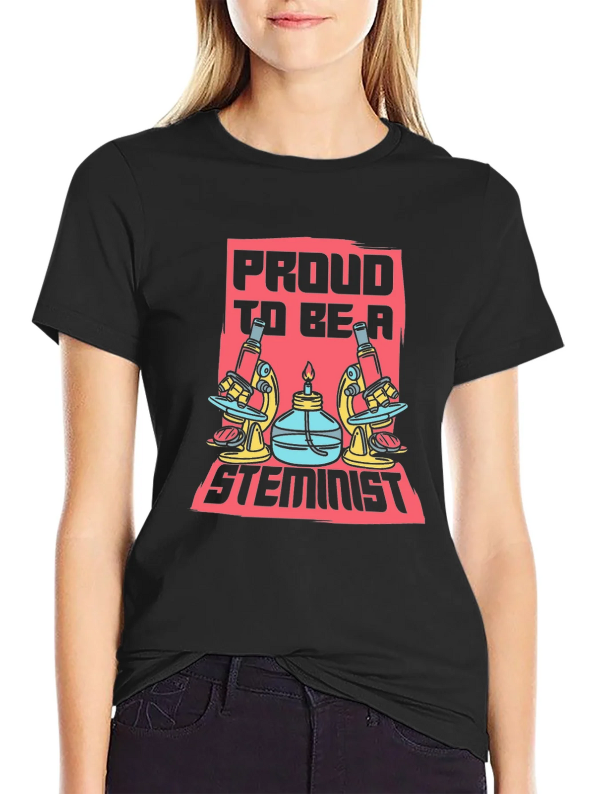 Proud STEMinist Graphic T-Shirt - Science Lover Tee