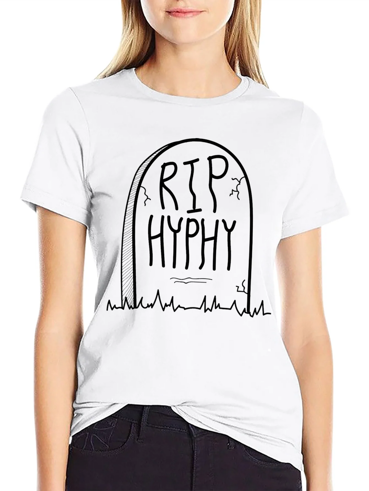 RIP Hyphy Tombstone Graphic Tee - Black