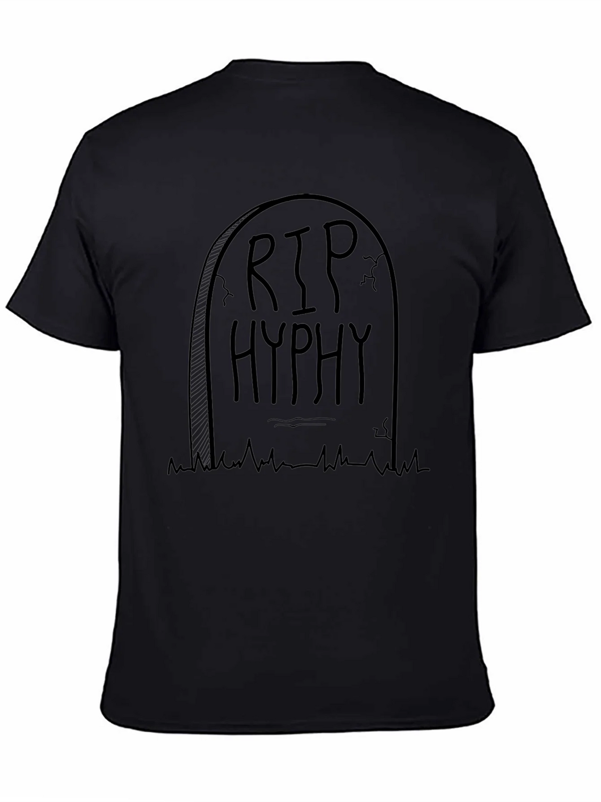 RIP Hyphy Tombstone Graphic Tee - Black