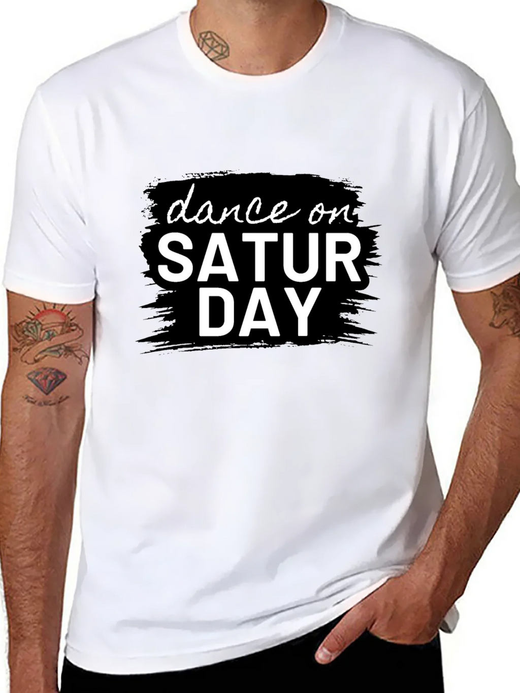Dance On Saturday Black Graphic Tee