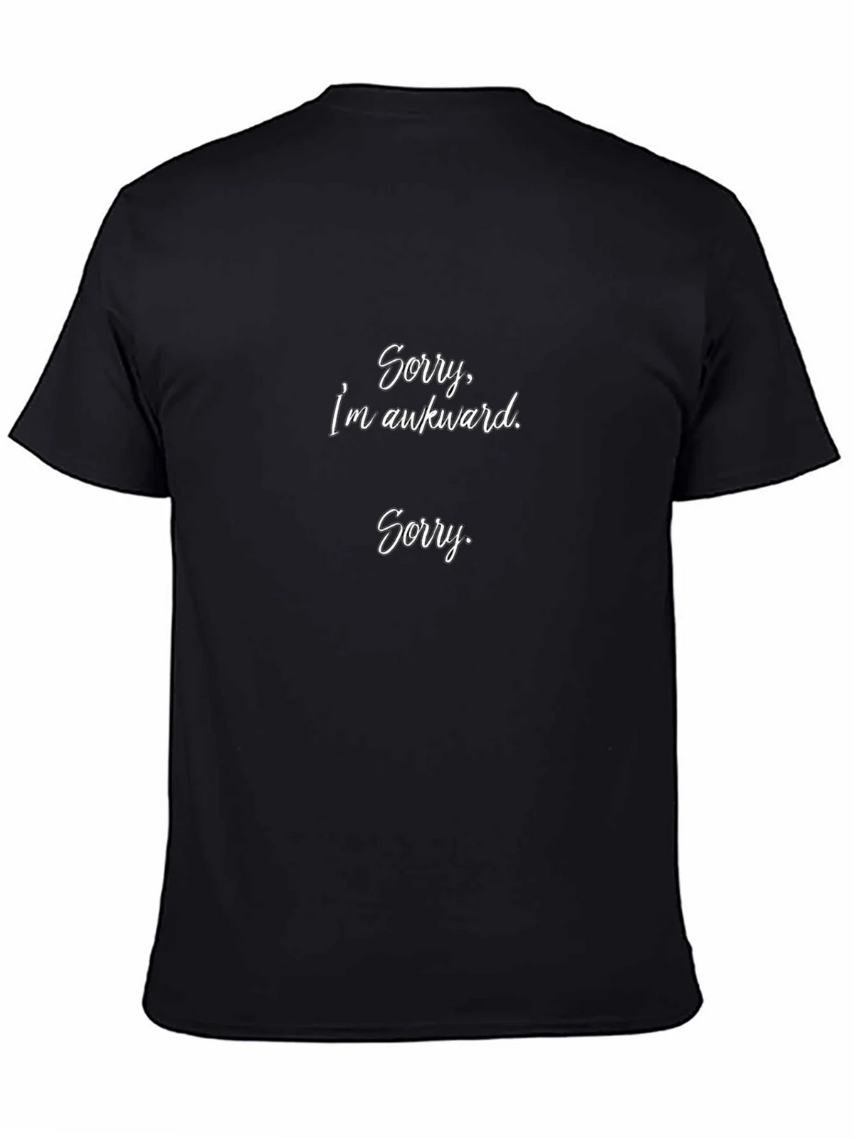 Awkward Apology Black Cotton Tee
