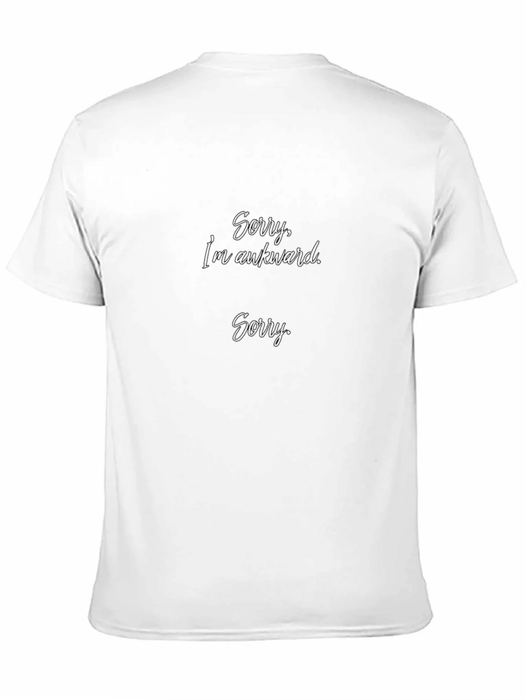 Awkward Apology Black Cotton Tee