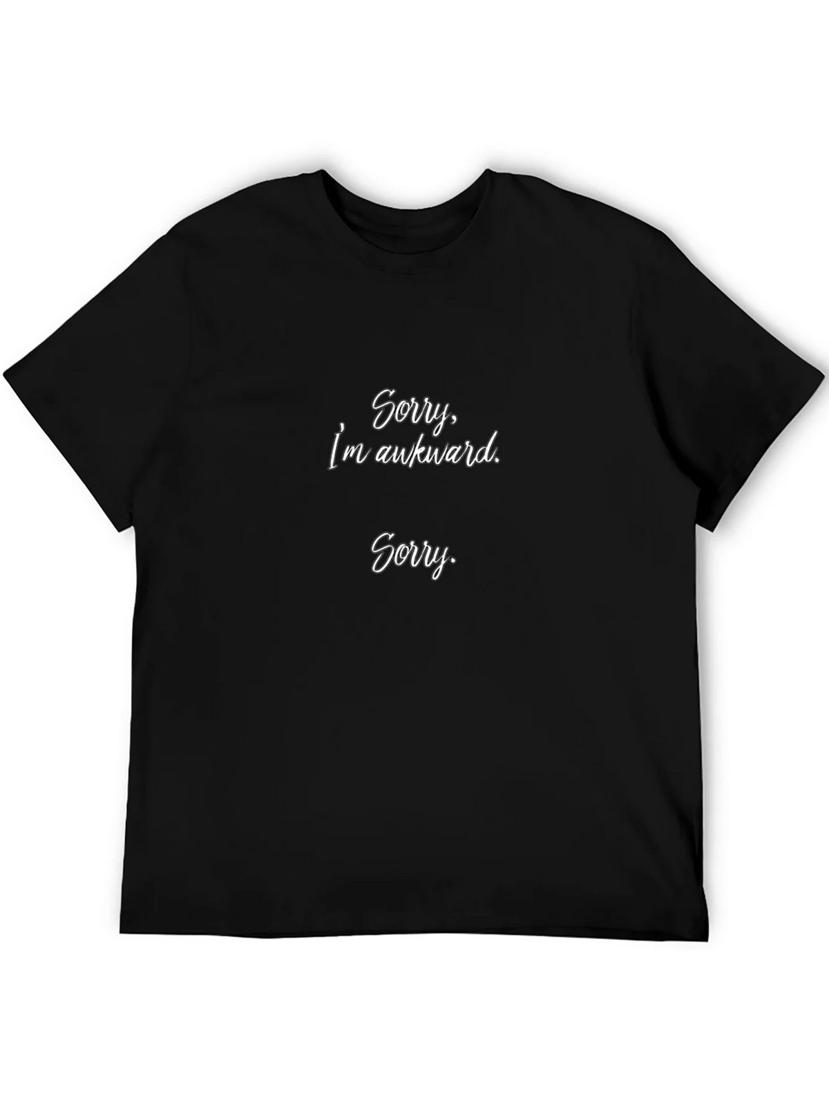 Awkward Apology Black Cotton Tee