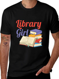 Library Girl Book Lover T-Shirt