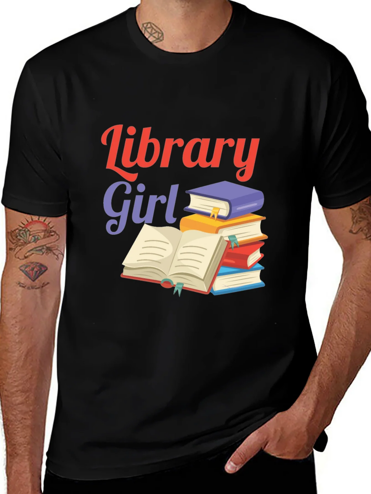 Library Girl Book Lover T-Shirt