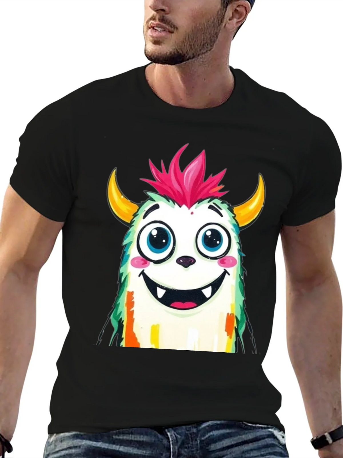 Monster Graphic T-Shirt - Fun Cartoon Tee