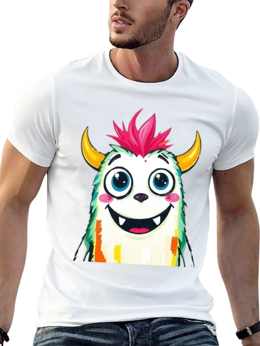 Monster Graphic T-Shirt - Fun Cartoon Tee