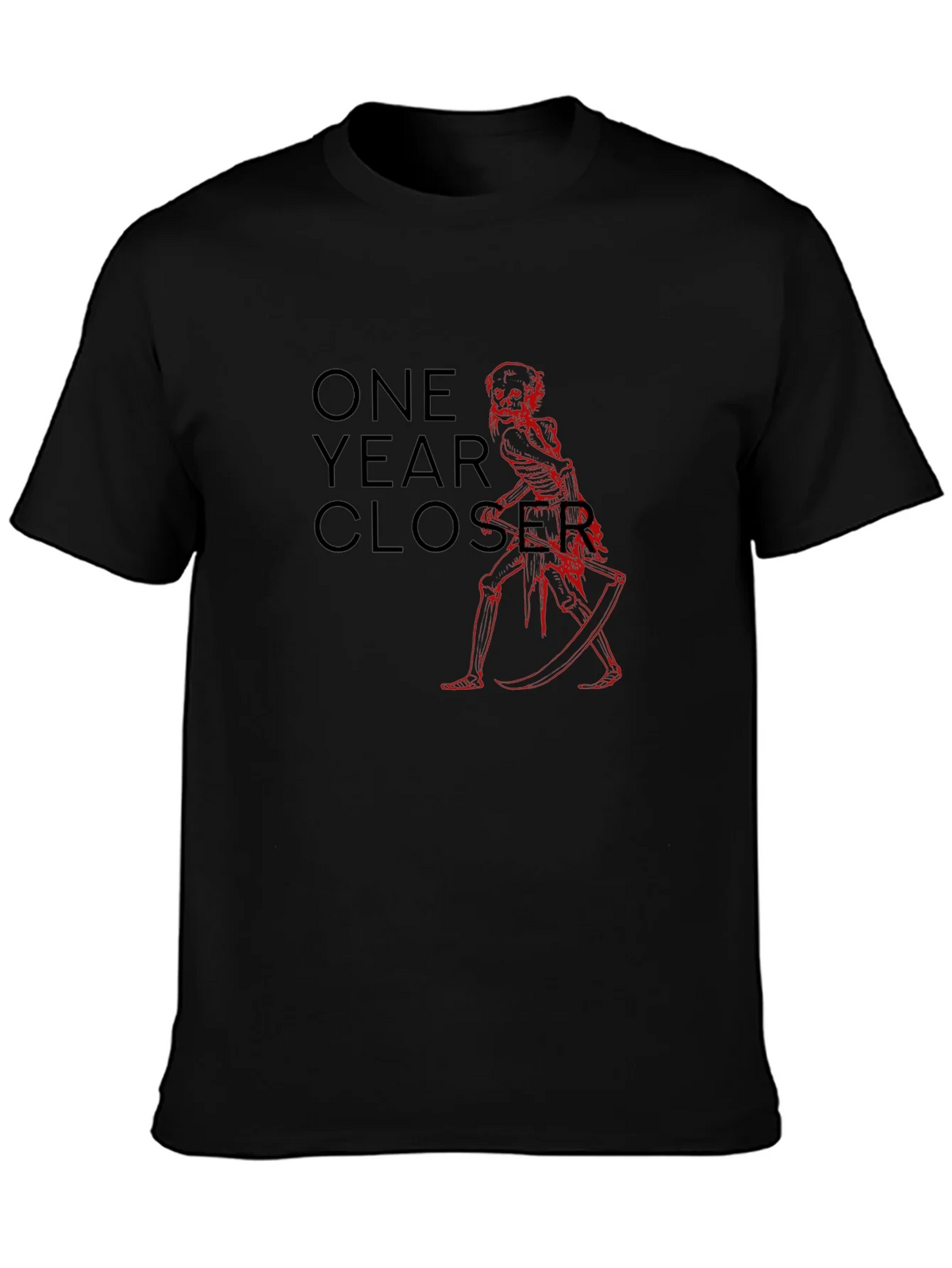 One Year Closer Black Graphic Tee