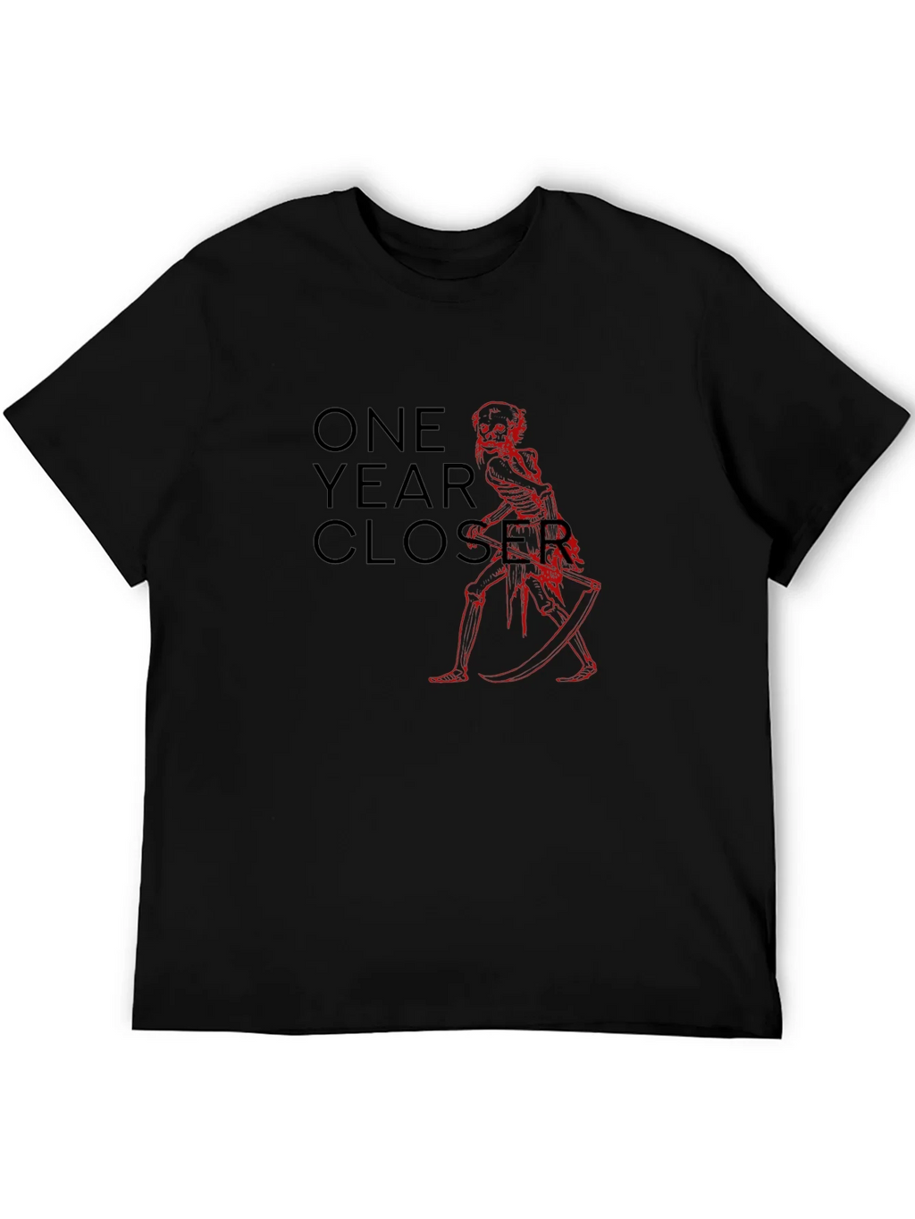 One Year Closer Black Graphic Tee
