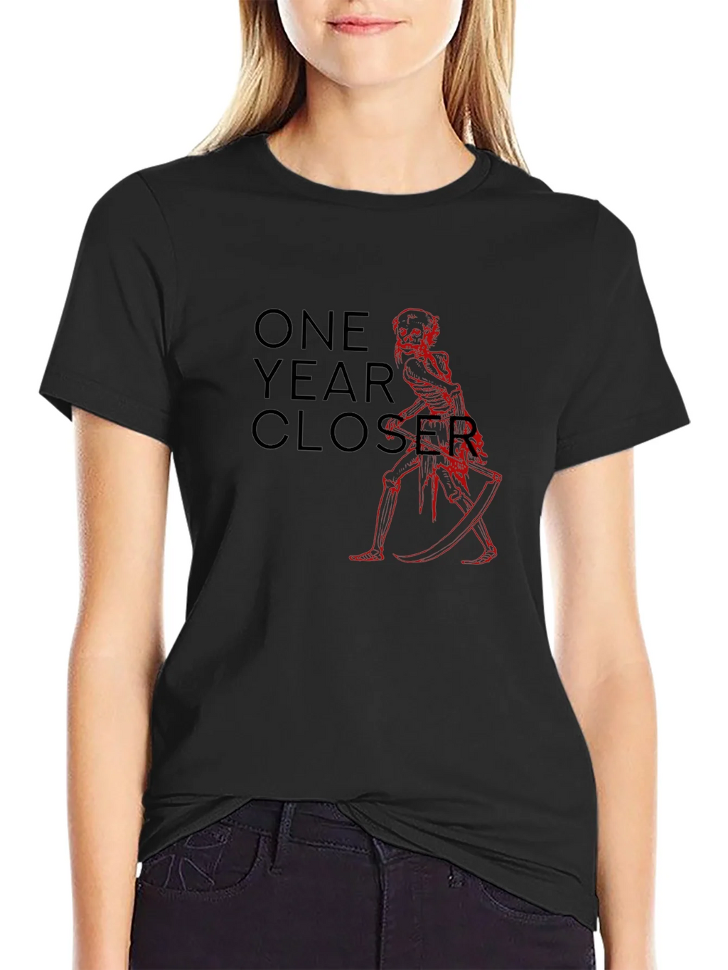 One Year Closer Black Graphic Tee