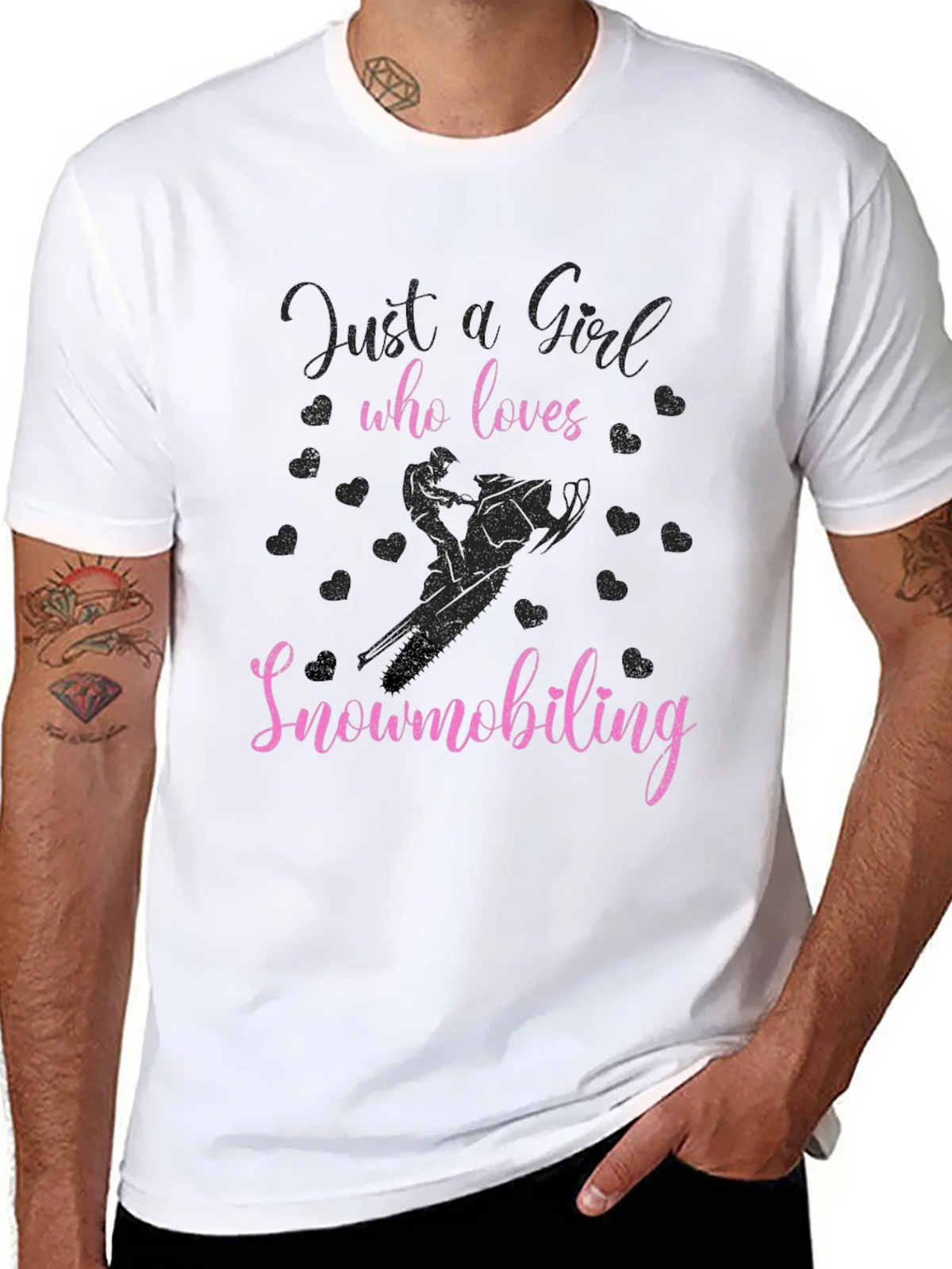 Just A Girl Who Loves Snowmobiling T-Shirt