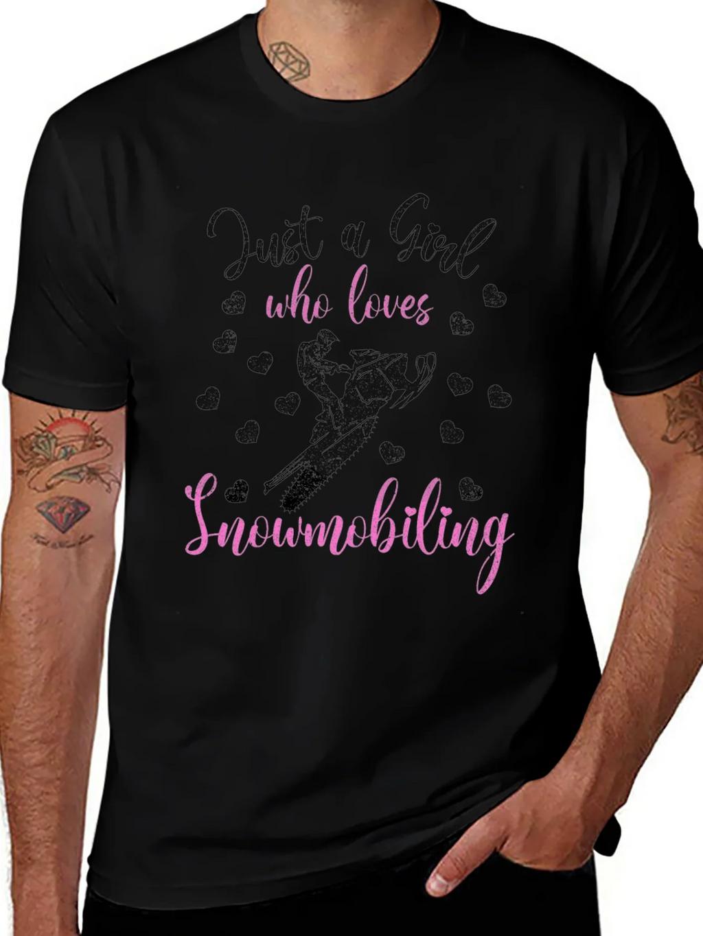 Just A Girl Who Loves Snowmobiling T-Shirt