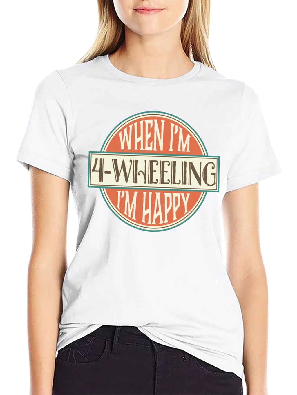 4-Wheeling Im Happy Graphic T-Shirt